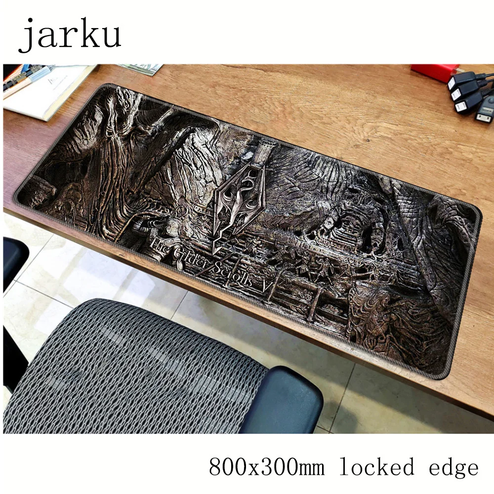 Гелевый коврик для мыши skyrim, аксессуары для геймеров коврик для мыши 800x300 мм, большой игровой коврик для мыши, Настольный коврик для ПК