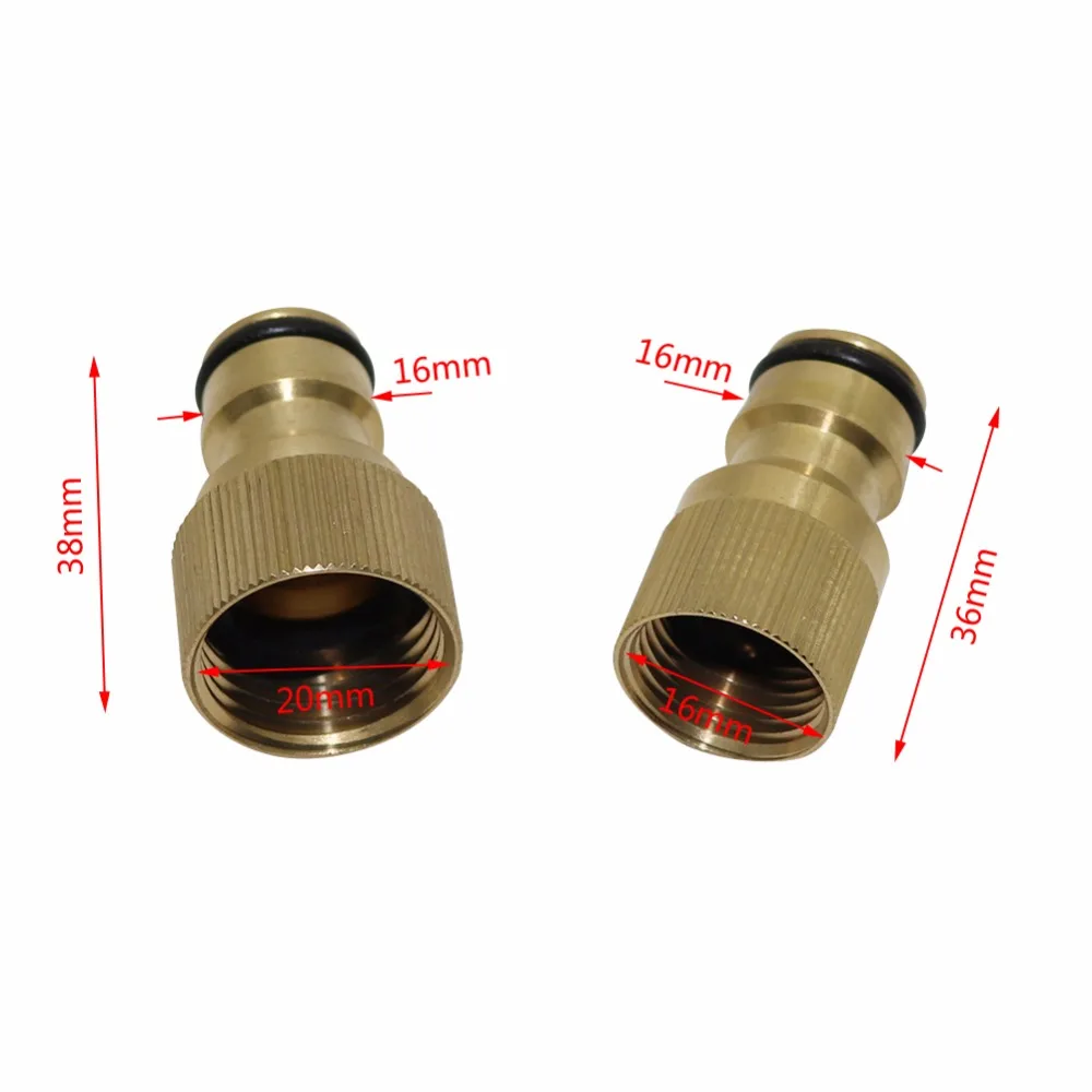 Diaphragm Pump Nipple Joints with M18/M22 Female Thread Home car wash brush copper pacifier adapter 3 Pcs