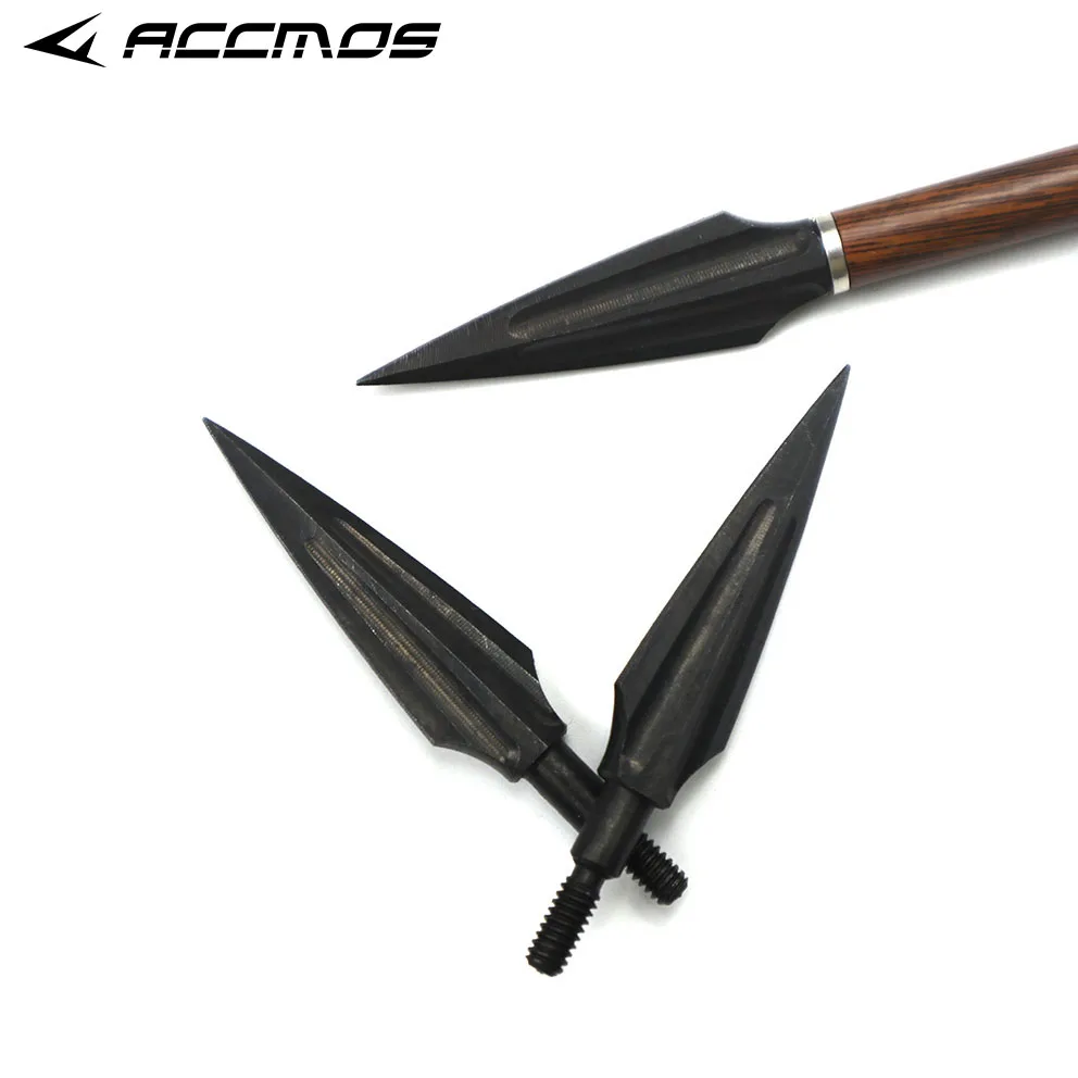 3/6pcs 125grain High Carbon Steel Arrow Head Broadhead Tips Arrow Point Archery Arrowheads for Compound Bow Crossbow Recurve Bow