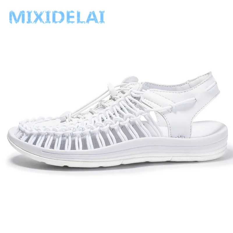 MIXIDELAI Summer Big Size 47 Men Sandals Fashion Handmade Weaving Design Breathable Casual Beach Shoes Outdoor Sandals For Men