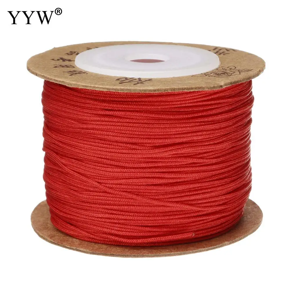 100m/Spool 0.8MM Nylon Cord Thread Cord Plastic String Strap DIY Rope Bead Necklace Bracelet Jewelry Making 24 Color Nylon Cord