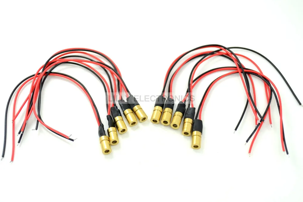 10pcs 3mW 635nm Infrared Laser DOT Module 6x10mm