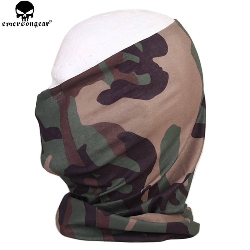 EMERSONGEAR Fast Dry Hood Protective Face Rapid Dry Multi-functional Hood Mask Airsoft Camping Breathable Mask Wooland EM6628