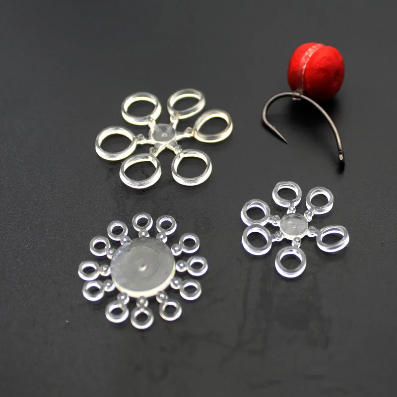 10 Set Rubber Pellet Bait Bands Clear Coarse Match Carp Fishing Equipment Pop up Fishing Boilies Bait Banding Stop Stopper