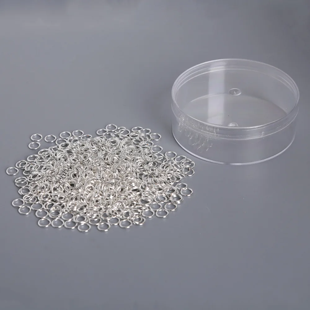 400pcs/box 0.8*6mm Metal Jump Rings Rhodium/Gold/Bronze Color Split Rings Connectors For Jewelry Making DIY Accessory