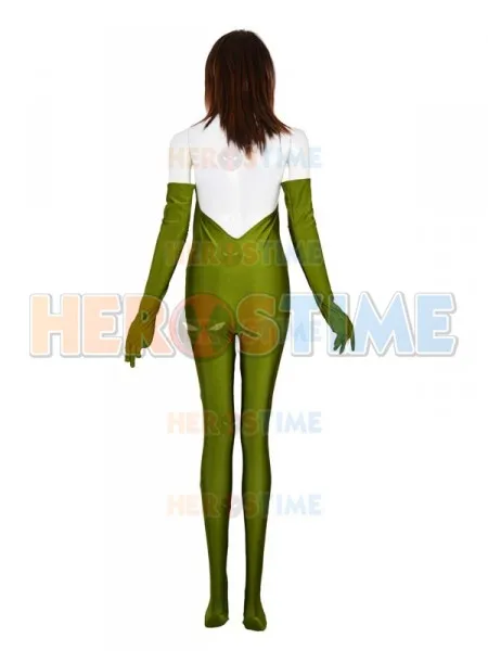 Disfraz verde de LICRA para mujer, traje Zentai de licra, ajustado, para Halloween, hecho a medida