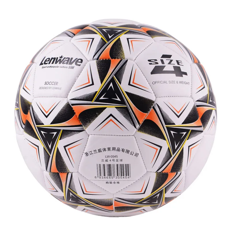 Lenwave brand LW-0545 Football Kids Children Soccer Ball Size 4 Sewing machine Football Ball PVC Youth Student Soccer Balls