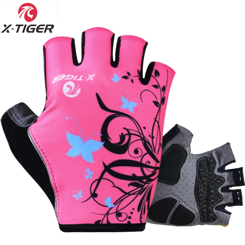 

X-TIGER Half Finger 3D GEL Pad Reflective Cycling Gloves Womens Sports Gloves Luvas Guantes Ciclismo MTB Bikes Bicycle Gloves