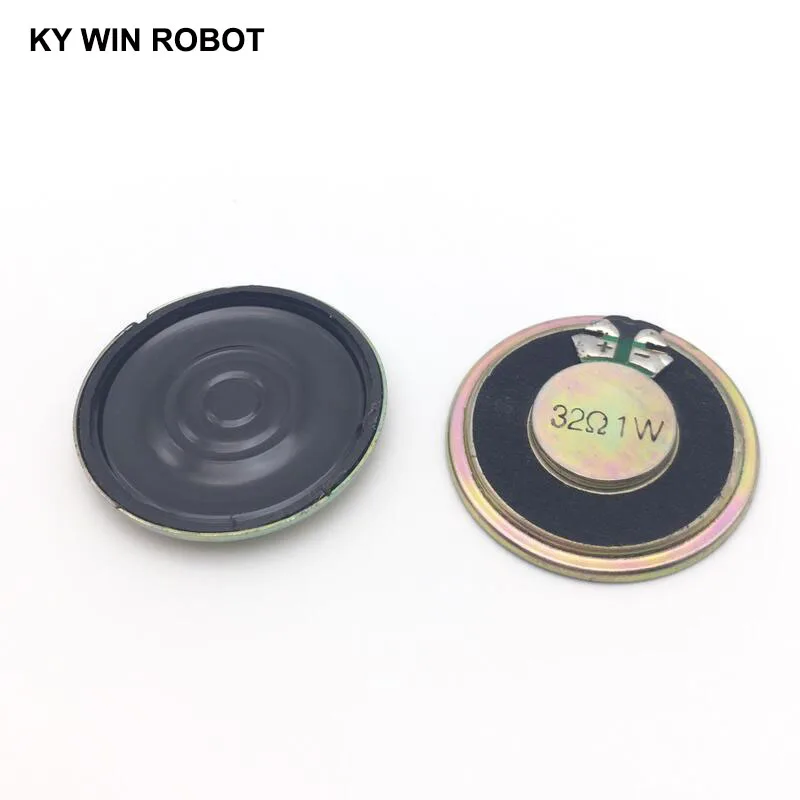 2pcs/lot New Ultra-thin speaker 32 ohms 1 watt 1W 32R speaker Diameter 36MM 3.6CM thickness 5MM