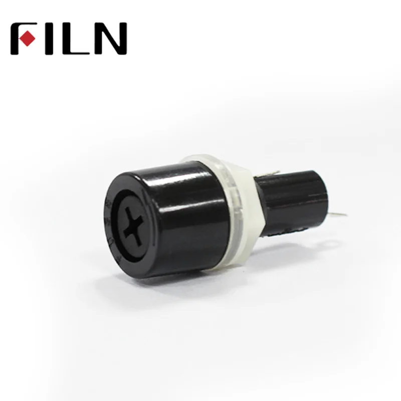 Round Cross Screw Type 5*20mm Glass Fuse Holder