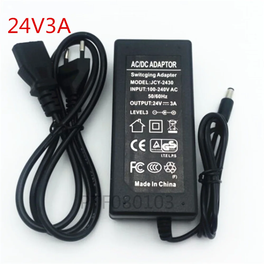 Power Adapter AC to DC 24V 1A 2A 3A 5A Converter Transformer 24 v Power Supply Charger For LED Strip and logitech racing wheel