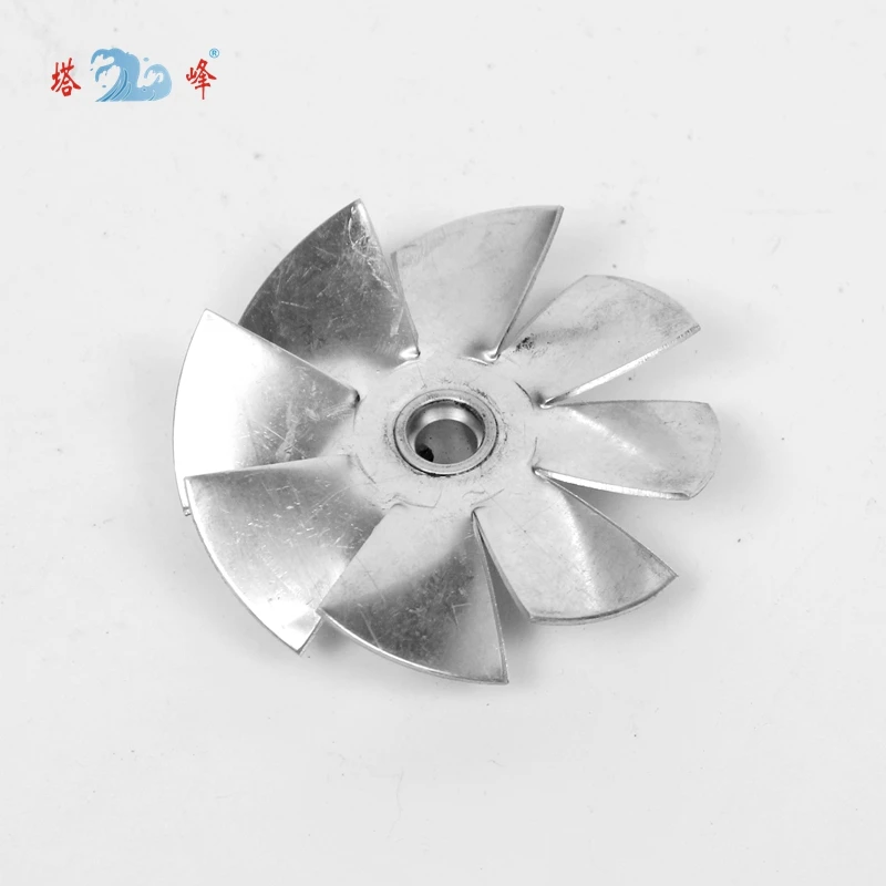 small mini aluminum  heat radiation turbine fan blade vane 70mm diameter 8mm shaft