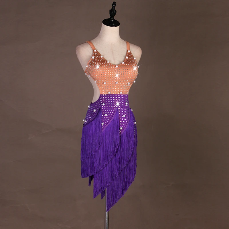 Robe de danse latine à franges pour femme, tenue de concours de Samba, de haute qualité, Sexy, bon marché, nouvelle collection