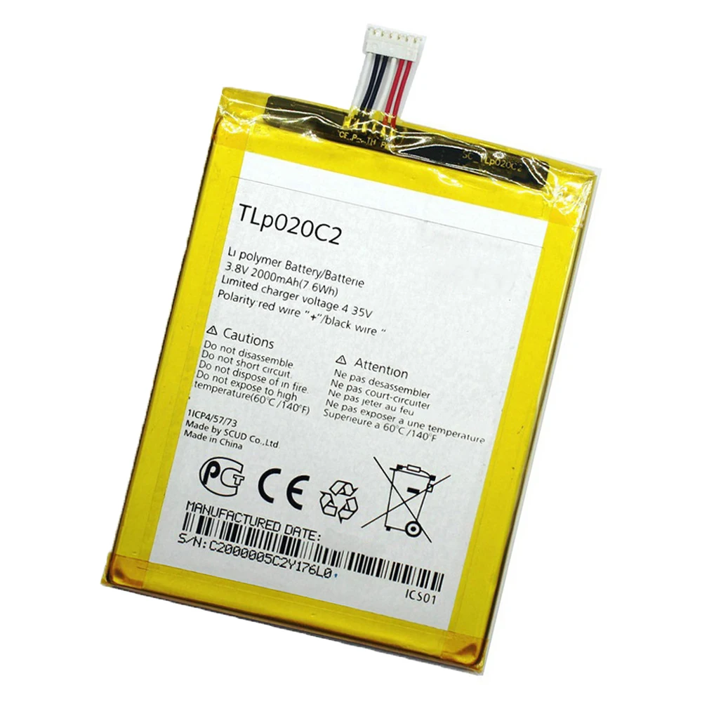 

10pcs/lot TLP020C2 Battery for For Alcatel Idol x1s 6034R S950 Idol x 6037y 6040x 6032 TCL S950 Mobile Phone Battery Batteries