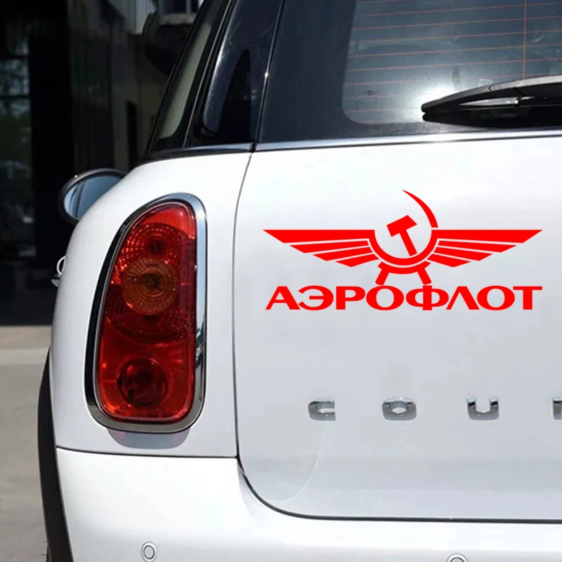 CS-1262#23*10cm Aeroflot funny car sticker vinyl decal for auto car stickers styling on bumper window choose size