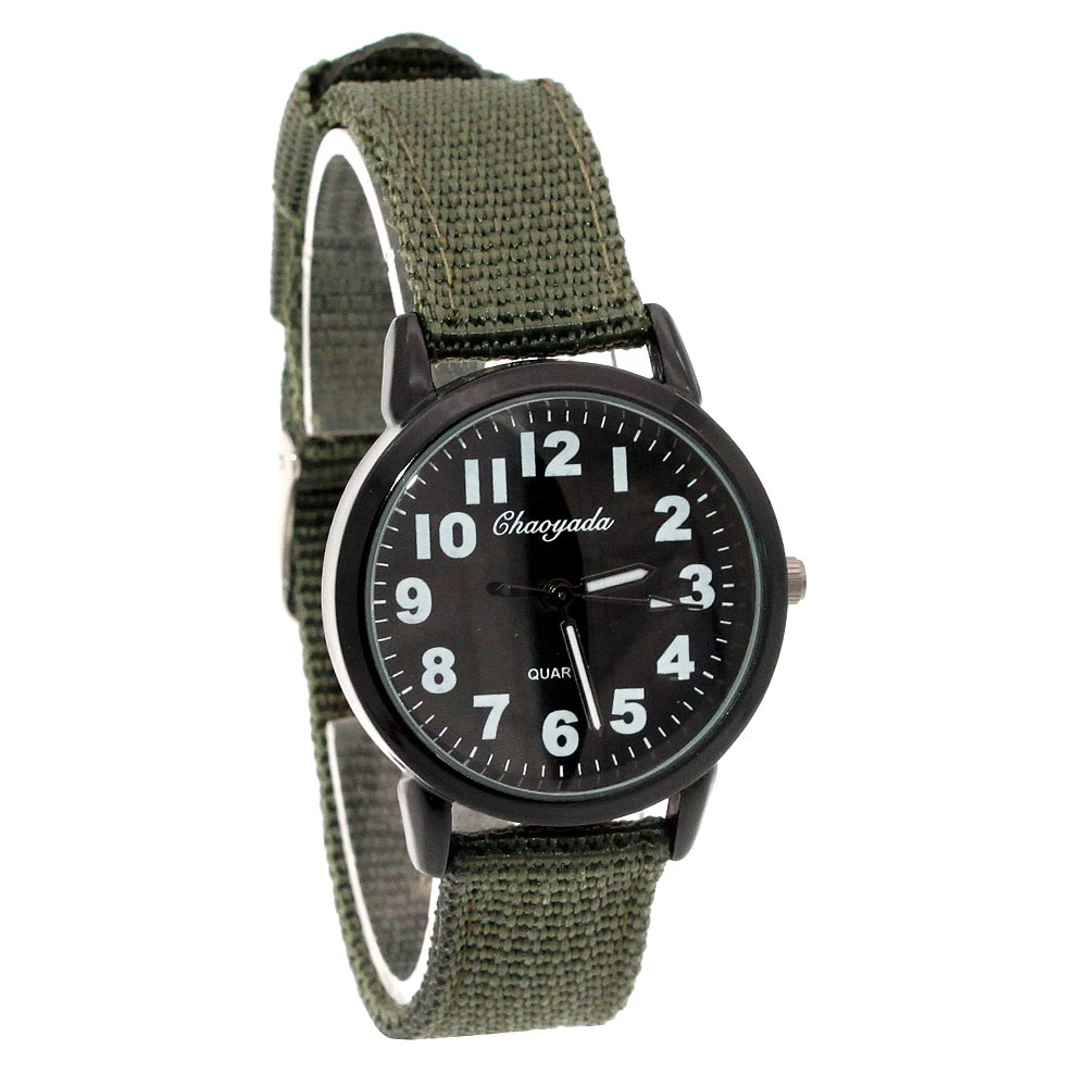 Montre analogique à Quartz pour hommes et femmes, en tissu militaire, bracelet en Nylon, bon marché, U92