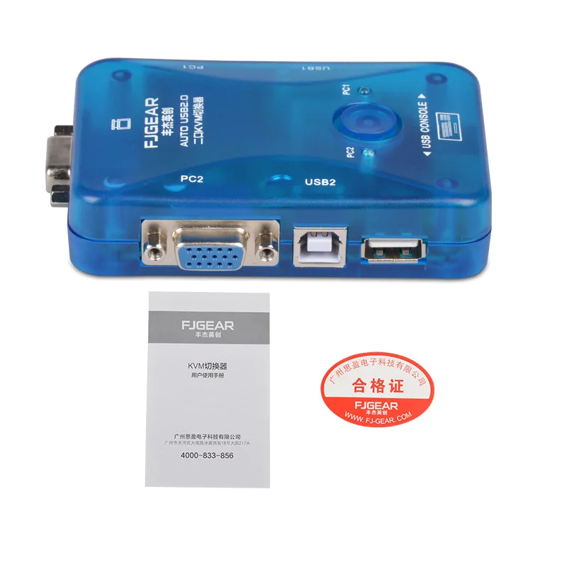 2 Poort Vga Auto Schakelaar Kvm Usb Splitter Stampante Controller Tastiera Muis Fino Een 1920*1440 Spedizione Gratuita Met kabel