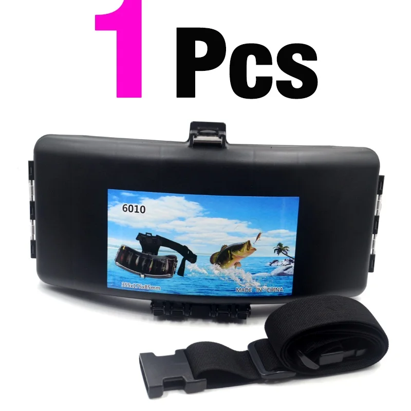 MNFT 1Pcs Angelgerät Box ABS Multifunktionale Angeln Gürtel Tasche Köder Angelgerät Lagerung Gürtel Box Lagerung Box