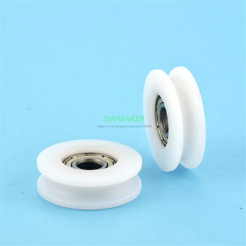 1pcs 6*26*8mm U groove plastic sheave plastic bearing pulley POM roller 4mm line diameter track  wheel