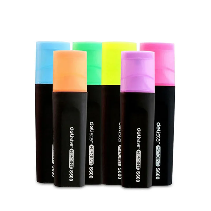 S600 Highlighter Waterproof Drawing Pen Art Markers Pen Not Easy Fade Highlighters Fluorescent Bright Color DropShipping