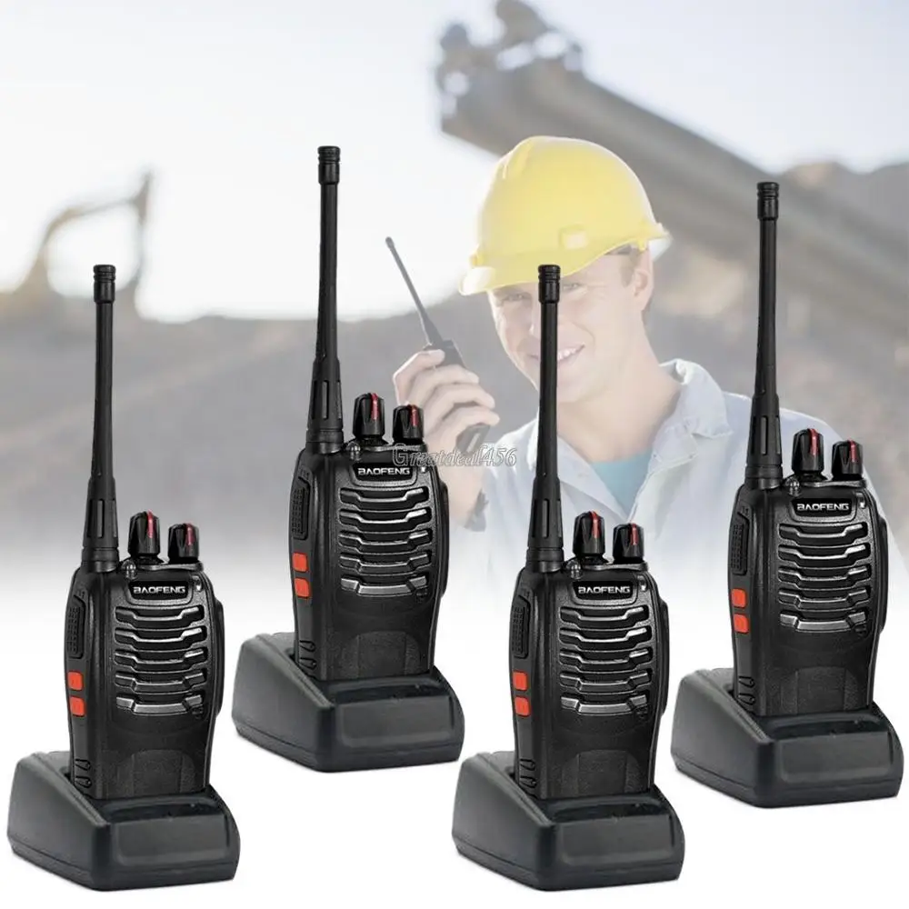 

4 x Baofeng BF-888S Long Range Walkie Talkie UHF 400-470MHZ 2-Way Radio 16CH + earpiece in Russia-Moscow