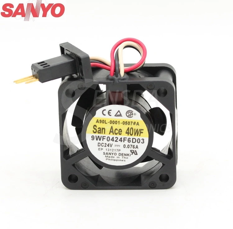 Asli UNTUK Sanyo 9WF0424F6D03 24 V 0.076A 4 Cm 40 Mm Server Axial Kipas Pendingin