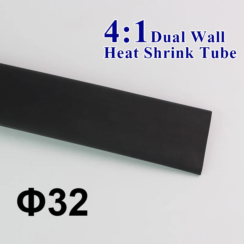 1.22meter/lot 32mm 4:1 Heat Shrink Tube with Glue Adhesive Lined Dual Wall Tubing  Insulation Sleeving Wrap Wire Cable kit