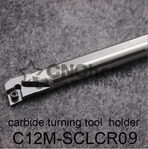 

C12M-SCLCR09, carbide turning tool holder diameter 12mm length 150mm use tungsten insert CCMT09T304/CCMT09T308