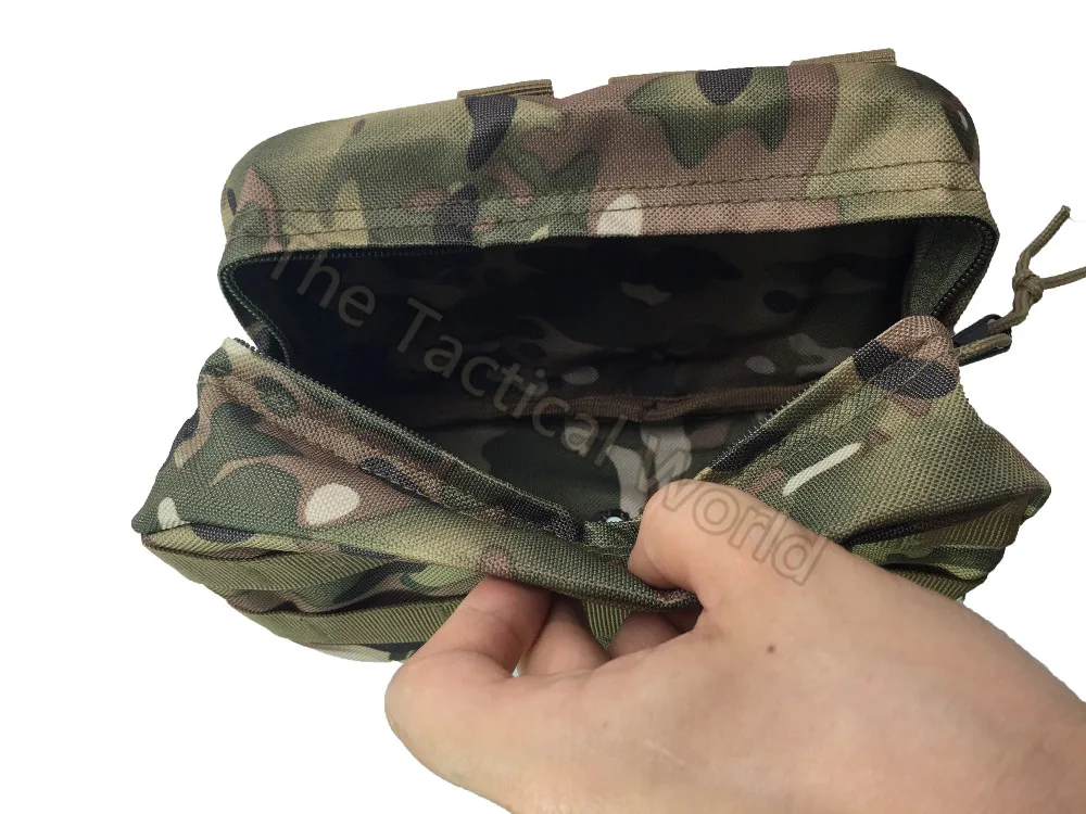 Outdoor Tactical Horizontal Molle Pouch Waist Tactical Emergency Survival pockets Recovery Camping Multicam Airsoft Tool pouch