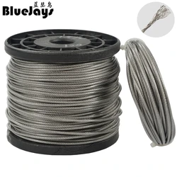 10M 70LB-368LB fishing steel wire line 7x7 strands Trace Coating Wire Leader Coating Jigging Wire Lead Fish Jigging Line 0.8-2mm