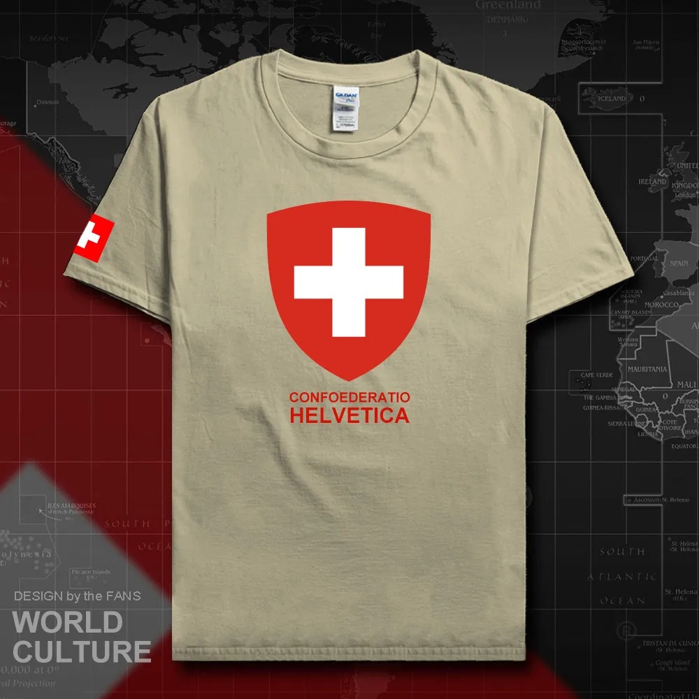 Swiss Confederation Switzerland t shirts man 2019 t-shirts nation team cotton tees country tops CHE Confoederatio Helvetica 20