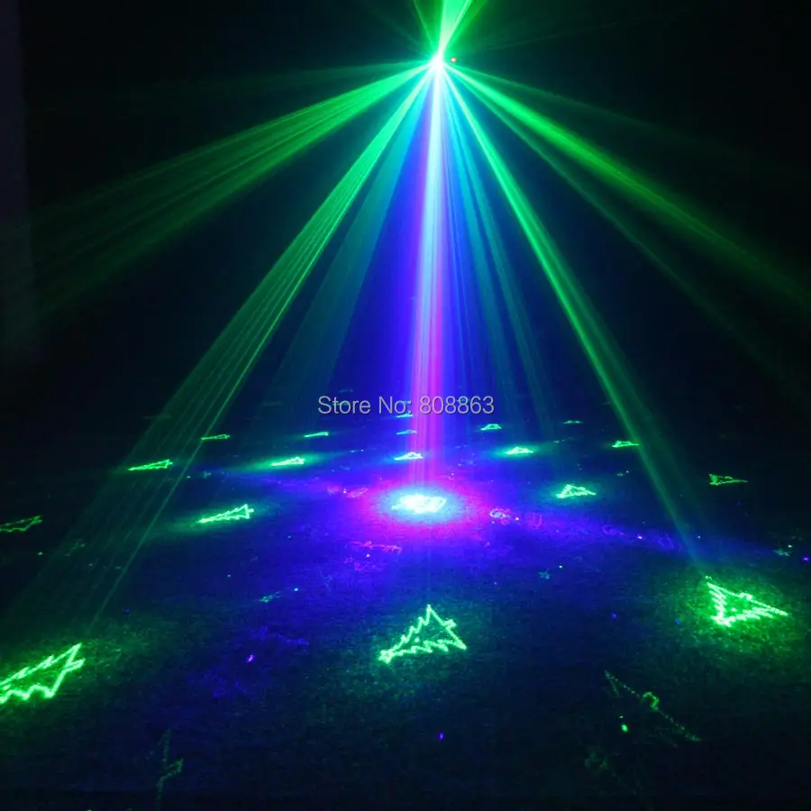 ESHINY Remote MINI G&B Laser 24 Christmas Patterns Projector Blue LED Club Bar DJ Dance Disco Home Party Lighting Light T147D2