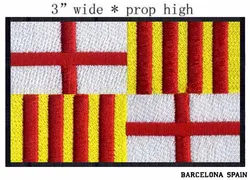 Barcelona、スペイン国旗刺patchパッチ3 