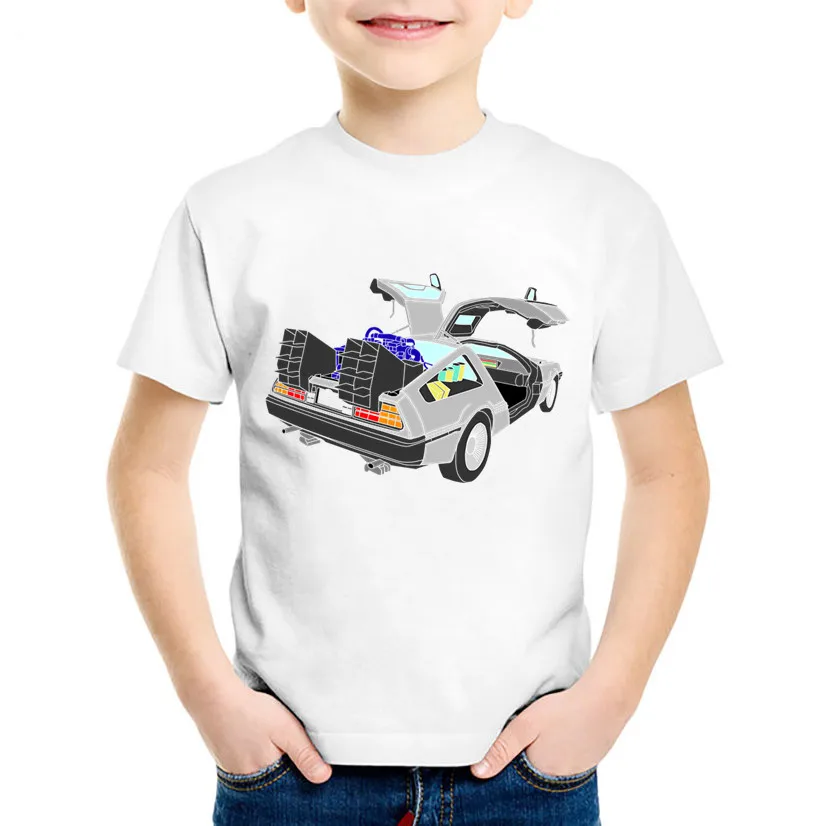 

Fashion Print Back To The Future Car Children T-shirts Kids Summer Short Sleeve Tees Boys/Girls Casual Tops Baby Clothing,HKP411