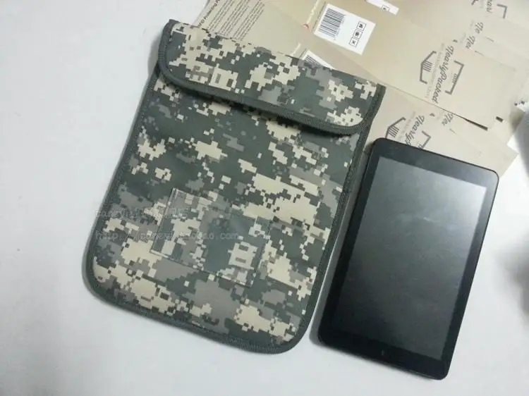 10pcs New Ymitn Signal Blocker Military camouflage Pouch RFID Tracking  Bugging Privacy Protector radiation bag For Apple tablet