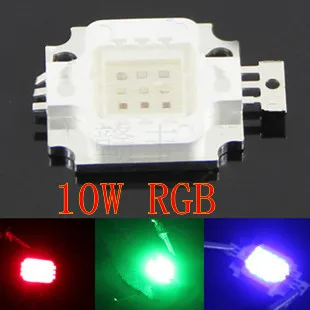 10W LED chip Integrated High Power Lamp Beads Circular Square 10W RGB 300mA RGB Red 32mli Blue 35mli Gree 35mli LED RBG chip