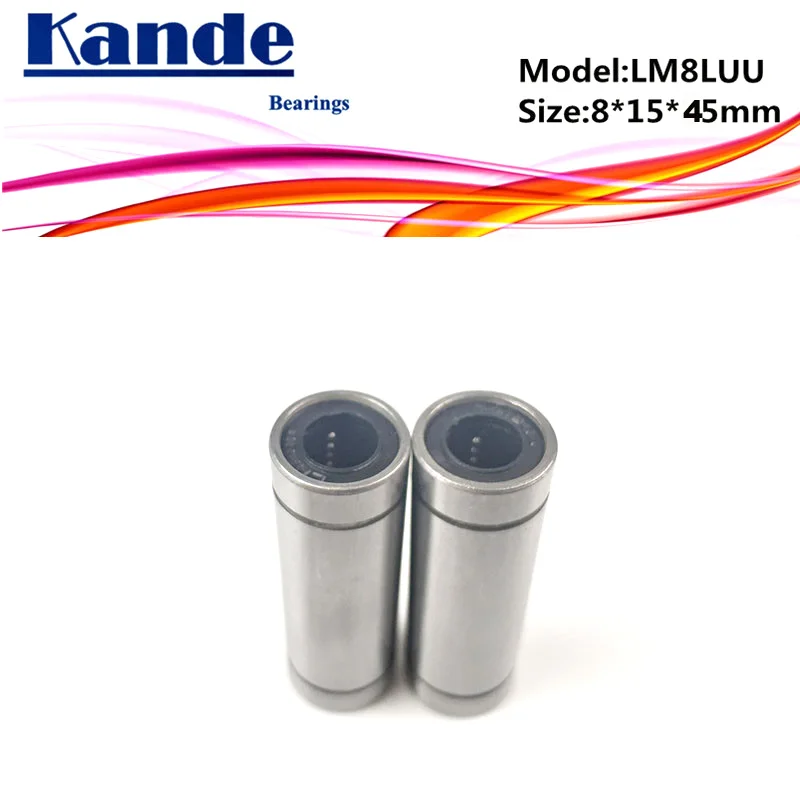 lml Kande Bearings  High quality 4pcs LM8LUU  LM8L  LM8L UU  LM8LUU  8*15*45mm Extended Linear Bearing LML