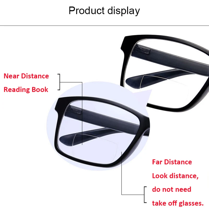 Bifocal Reading Glasses With Magnetic Clip-on Sunglasses Polarized 1.0 1.5 2.0 Classic Style Spectacles Frames Readers Eyeglass