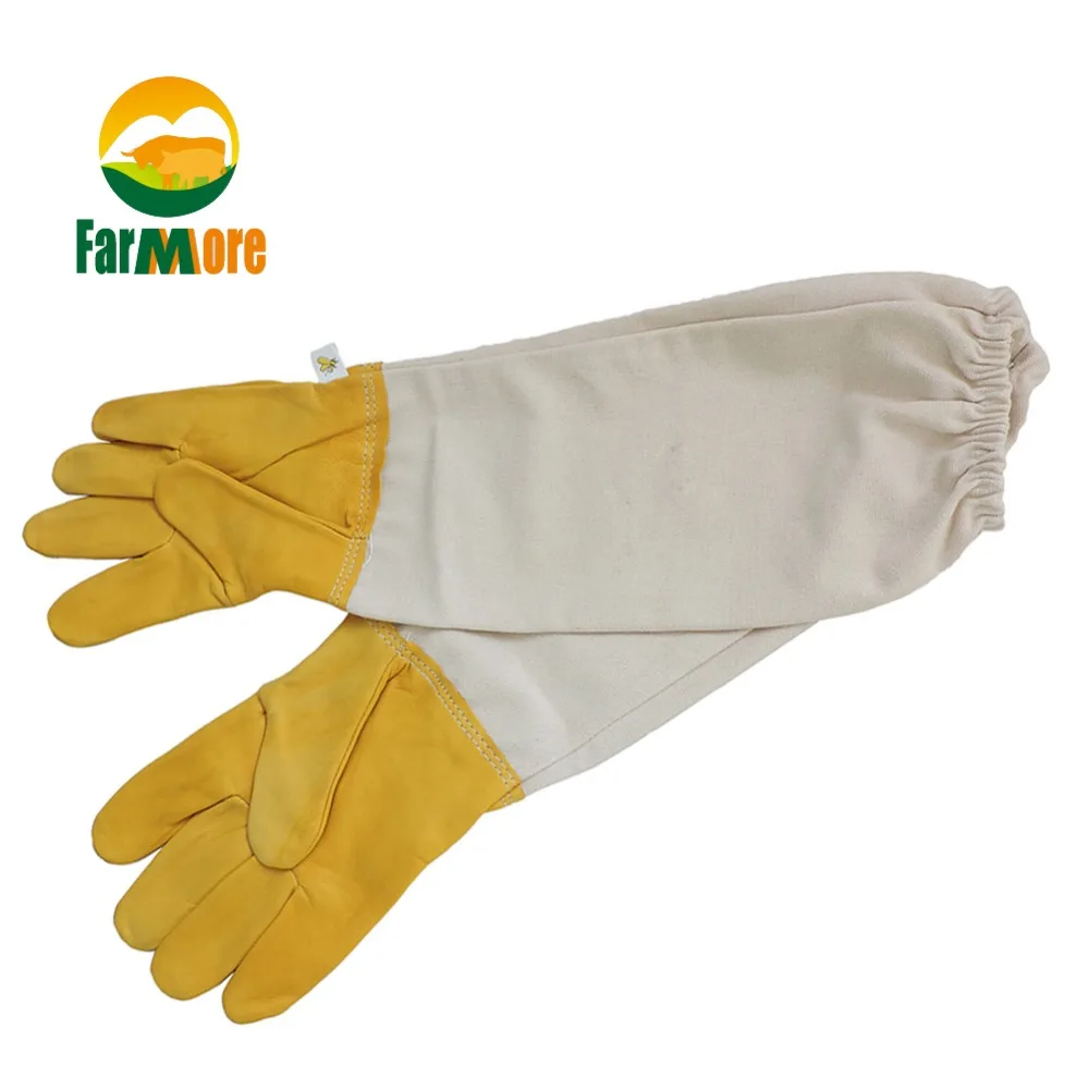 1 Pair Beekeeping Protective Gloves Beekeeper Long Sleeves Gloves Beekeeper Prevent Bee Suit Bees and Beekeeping Equipments