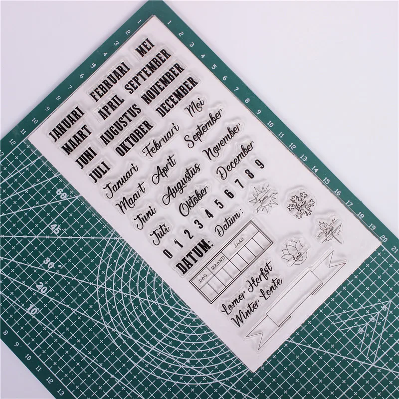 New Dutch Alphanumeric Stamp Scrapbooking New Alphabet Stamp Embossing Craft Silicone Transparent StampstamponsLace Stationery