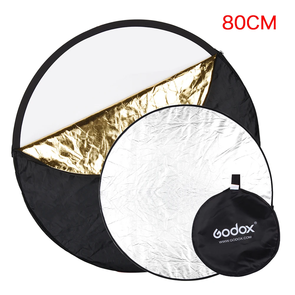 

Godox 5 in 1 Portable Collapsible Round 80cm Camera Lighting Photo Disc Reflector Diffuser Kit Carrying Case