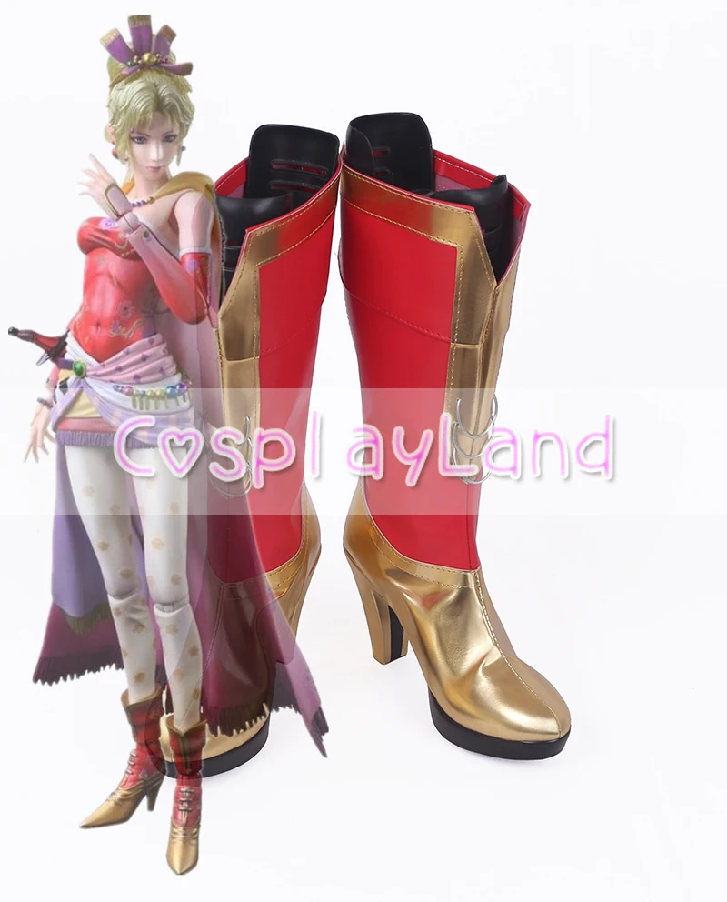 Final Fantasy 6 Terra Branford Red Cosplay Boots Shoes for Adult Women High Heel Shoes Costume Accessories Custom Made