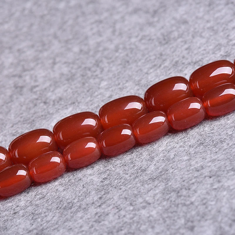 10x14mm 13x18mm Natural Red Agates Stone Beads For Jewelry Making Barrel Shape Loose Agates Beads DIY Bracelet Necklace Material