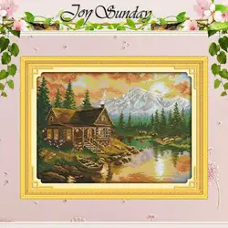 Sunset (1) Patterns Counted Cross Stitch Set DIY 11CT 14CT 16CT Stamped DMC Cross-stitch Kit Embroidery Needlework Home Decor