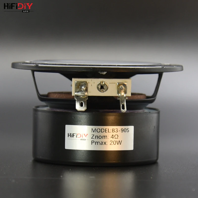 HIFIDIY LIVE Hi-Fi 3" 3.5 inch 90mm Full frequency speaker unit 4OHM 20W  High  Alto  bass  loudspeaker B3-90S