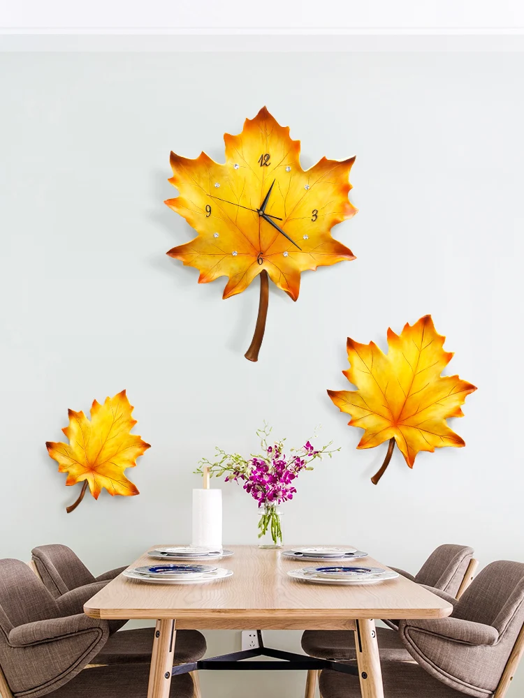 Northern European style maple leaf living room wall pendant decoration sofa background wall hanging restaurant wall creative