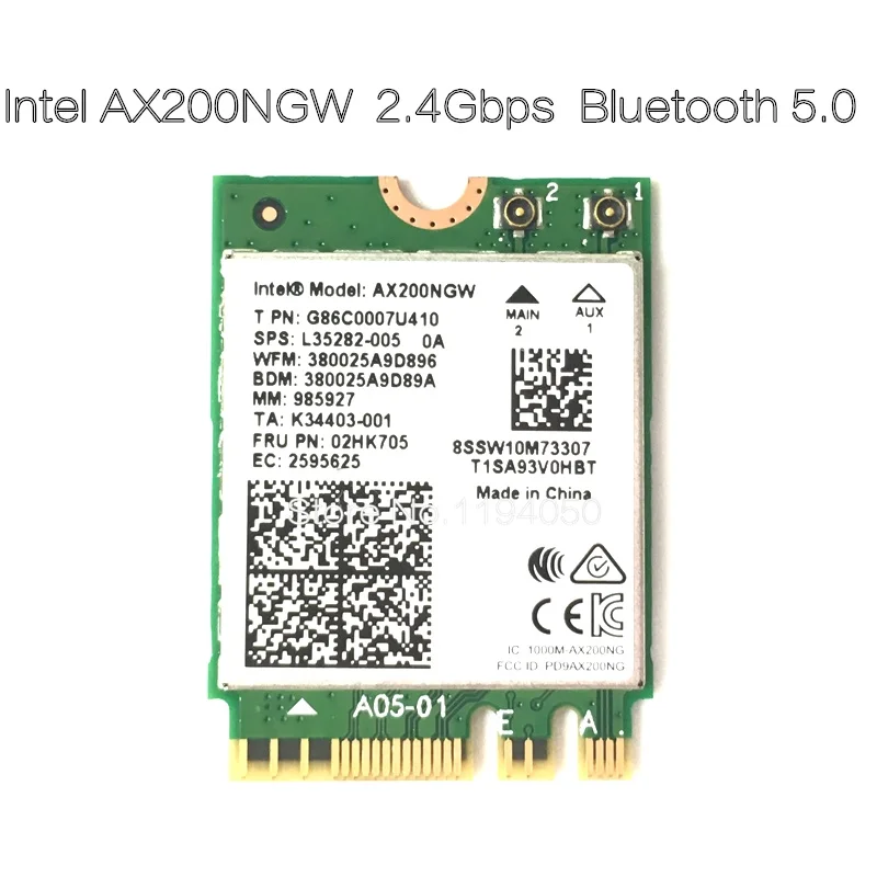 Imagem -06 - Adaptador Wifi sem Fio Pci Desktop Express Dual Band Ax200ngw Wi-fi Bluetooth 5.0 2400mbps Ax200802.11a11 Windows 10