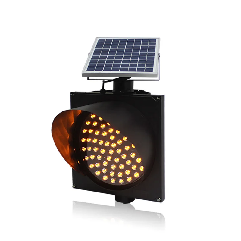 300mm Amber  Color Traffic Blinker LED Flashing yellow Solar Warning Flashing Light, Road Construction, Traffic Signal Light