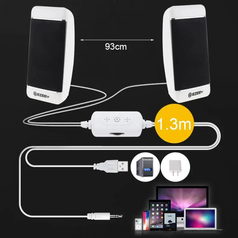 Subwoofer stereo a gamma completa Mini altoparlante per PC carino Bass portatile Musica DJ Altoparlanti per computer USB caixa de som Per laptop Telefono TV