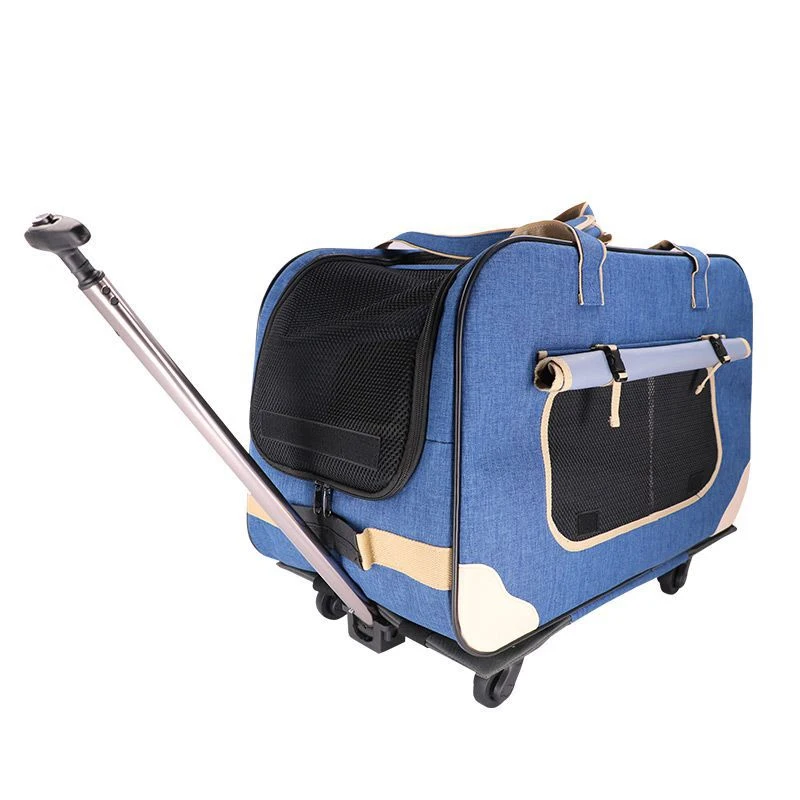 Hot!New Foldable pet Rolling Luggage bag Spinner Cat&dog Suitcases on Wheels 22 inch Carry on pets handbag Trolley Travel Bags